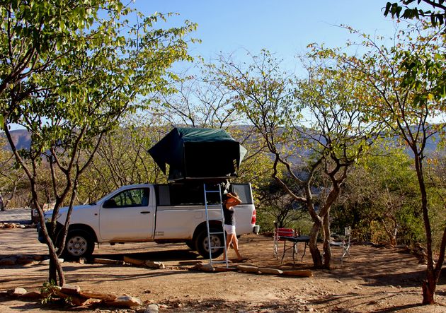Kamperen in Namibi\u00eb is misschien wat primitief, de ervaring is onvergetelijk!