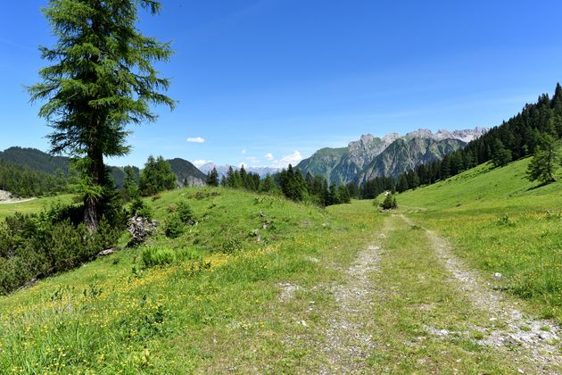 Uitzicht tijdens de Naturspr\u00fcnge-Weg