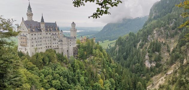 Het vergt wat klimwerk om Neuschwanstein zo op de gevoelige plaat vast te leggen