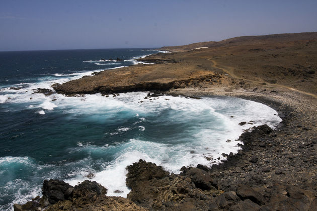 De ruige noordkust van Aruba