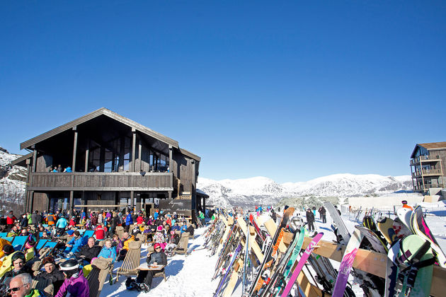 Gezelligheid in de Noorse skigebieden
