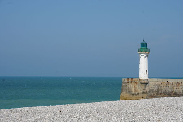 Normandi\u00eb, de vuurtoren in Saint Valery en Caux