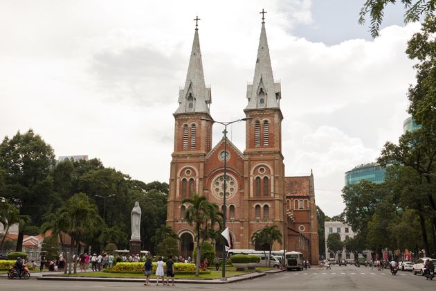 Cultuur in Ho Chi Minhstad zoals de Basiliek van Notre-Dame van Saigon