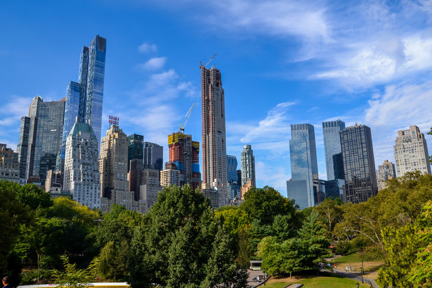 Een prachtig uitzichtpunt in Central Park vind je in de buurt van de ijsbaan op de rotsen