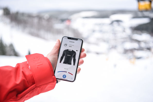 Via de app op je telefoon kun je de temperatuur wijzigen