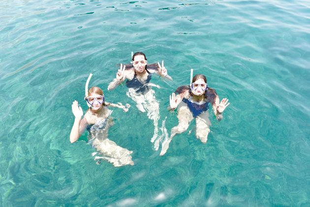 Snorkelen met Sara en Sybylle