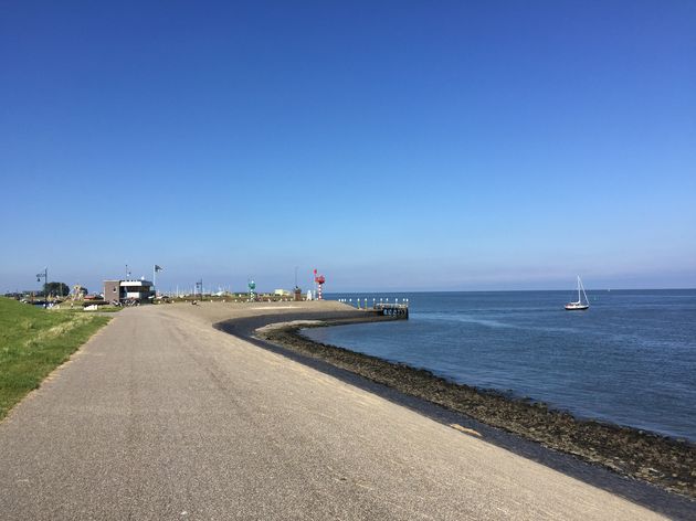 Stukje hardlopen langs de kust bij Oudeschild