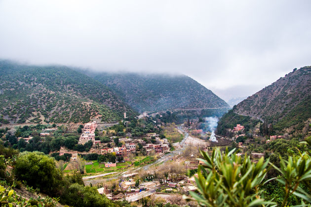 Uitzicht op de laatste vallei van de route de Ourika Vallei