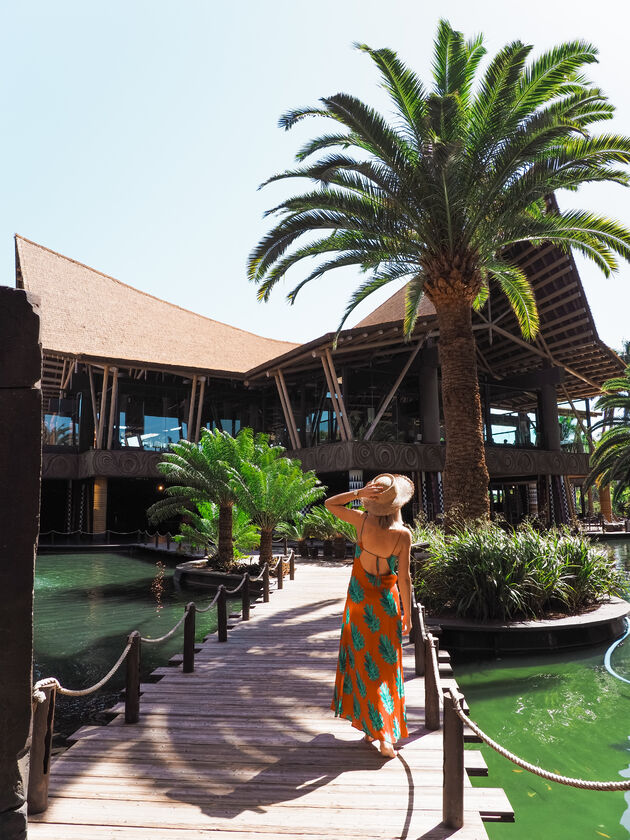 Het Lopesan Baobab Resort is volledig in Afrikaanse stijl opgezet