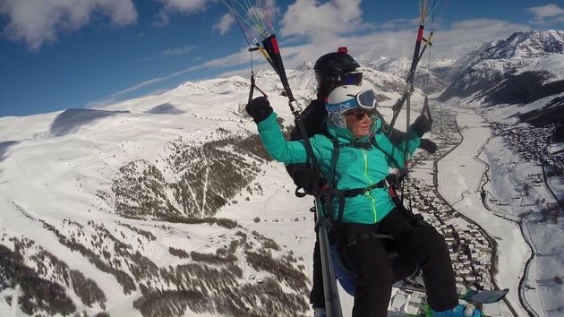 Geweldig uitzicht over het dorp Livigno