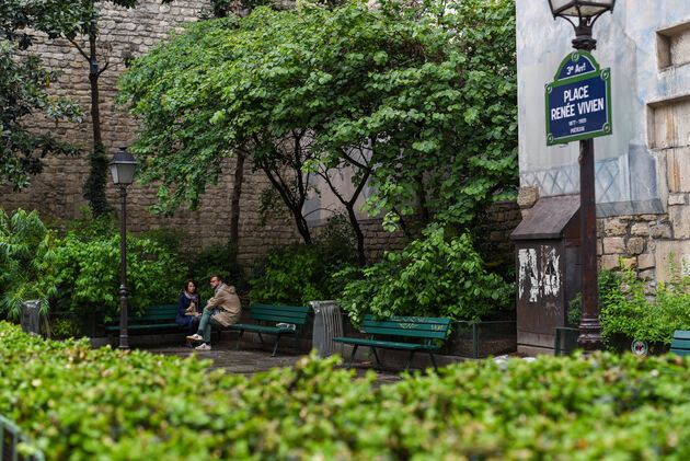 Place Ren\u00e9e Vivien is een van de meest romantische plekjes in Le Marais