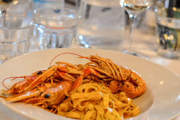 Lunchen bij Emilio Comici H\u00fctte met overheerlijke pasta en vis