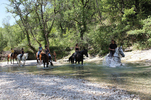 Paardrijden bij Camping Les Trois Rivieres