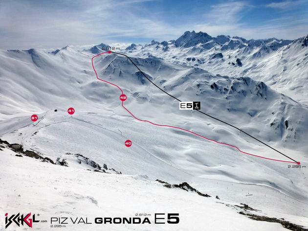 De nieuwe skilift Piz Val Gronda E5