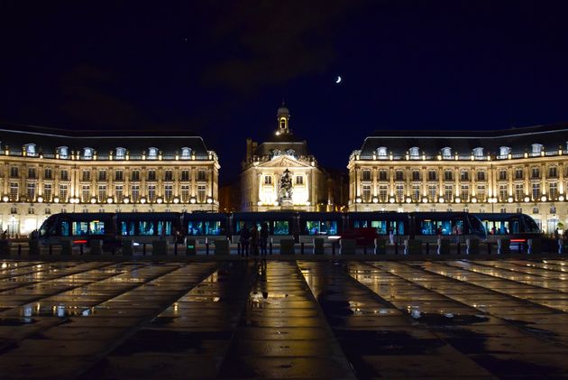 Place De La Bourse in de avond