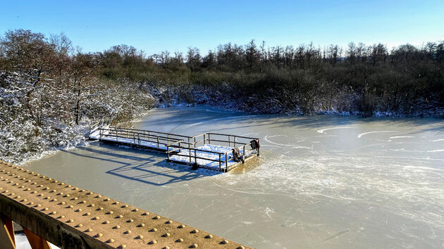 Het plateau bij de Moerputten, vandaag startpunt voor schaatsers