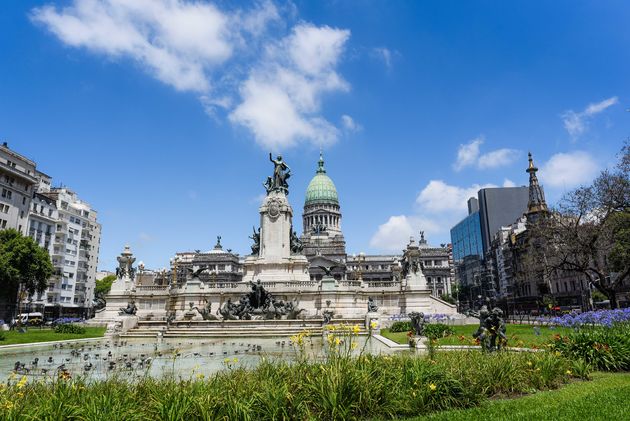 Plaza del Congreso, een schitterend park naast het congresgebouw