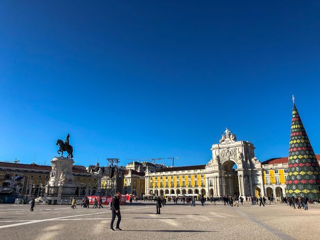 Het beroemde plein van Lissabon