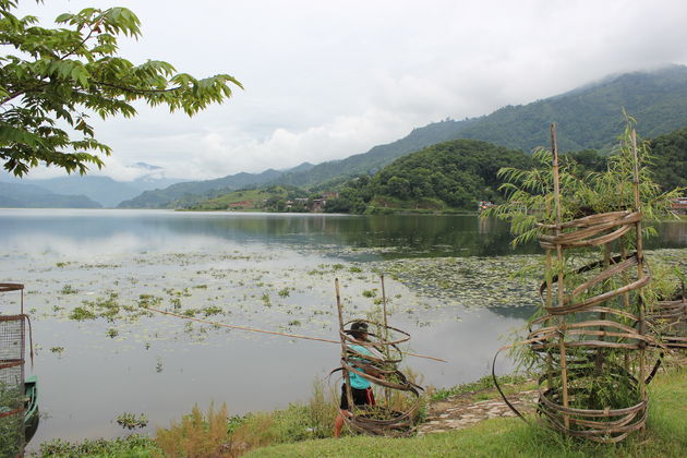 Het meer bij Pokhara