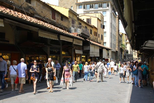 Altijd druk op de Ponte Vecchio