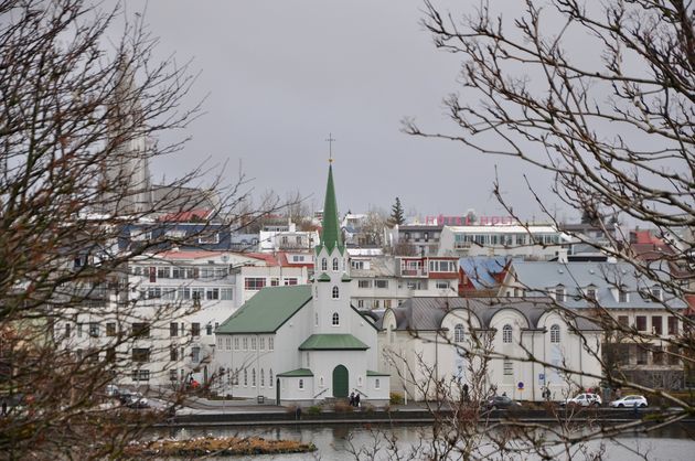 Uitzicht over Reykjavik