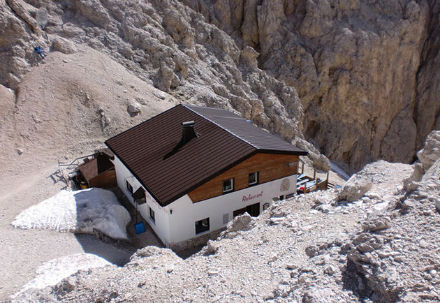 De unieke ligging van berghut Toni Demetz