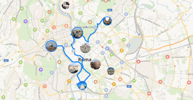 Een route of roadtrip uitstippelen op een kaart doe je bijvoorbeeld met Tripomatic
