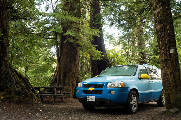 Natuurlijk maak je een roadtrip door Vancouver Island met een `camper`!