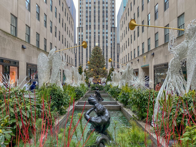 De kerstengelen op Rockefeller Center