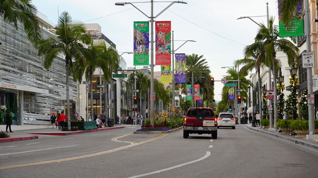 Rodeo Drive in Beverly Hills de straat waar geld geen rol speelt