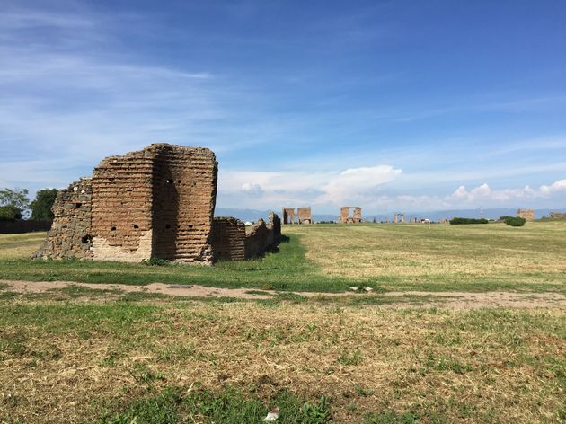 Uitzicht langs de via Appia!