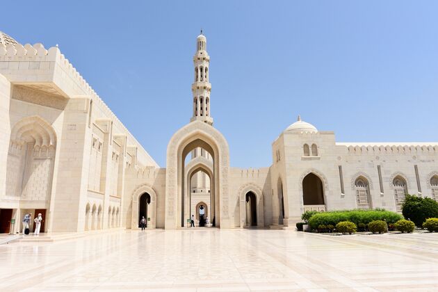 De Sultan Qaboos Grand Mosque is het mooiste gebouw van Oman