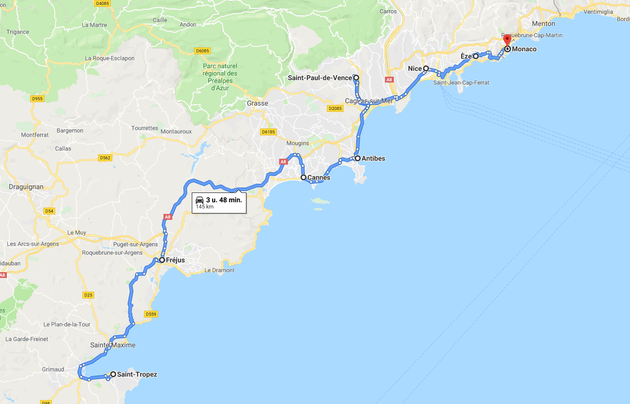 De leukste route om de mooiste plekken van de C\u00f4te d\u2019Azur te ontdekken<a href=\