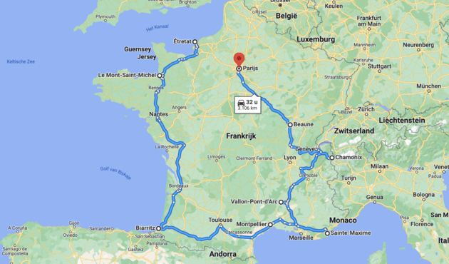 De ultieme route voor een roadtrip door Frankrijk: 2.900 kilometer