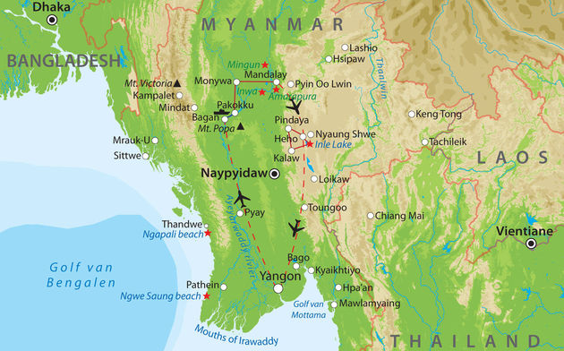 De perfecte route voor een rondreis door Myanmar