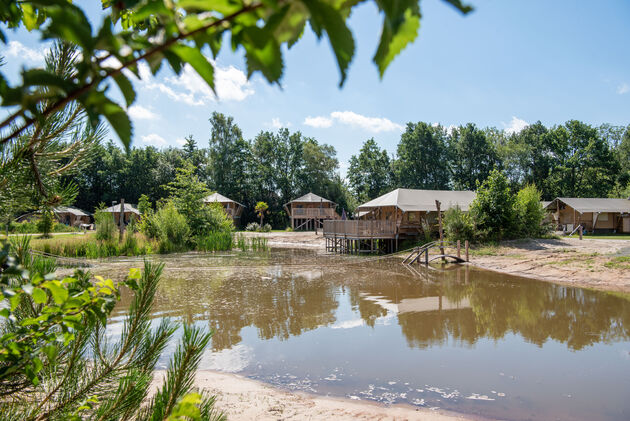 Glamping in een safaritent aan het water