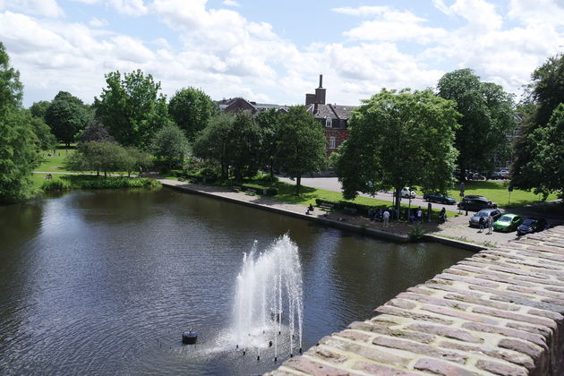 Uitzicht over het park.