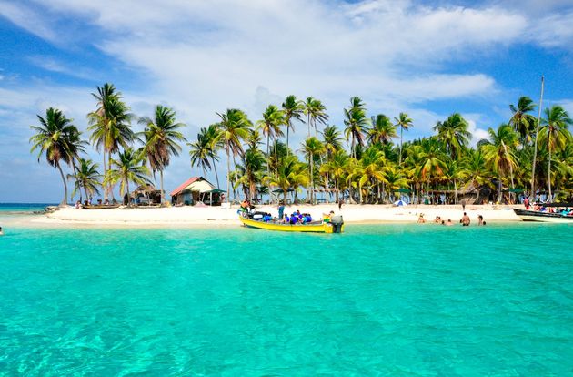 Het schitterende strand van San Blas