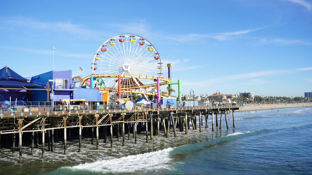De beroemde Pier van Santa Monica die je vaak in films ziet