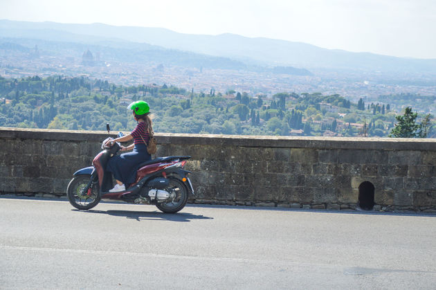 Op de scooter naar Fiesole