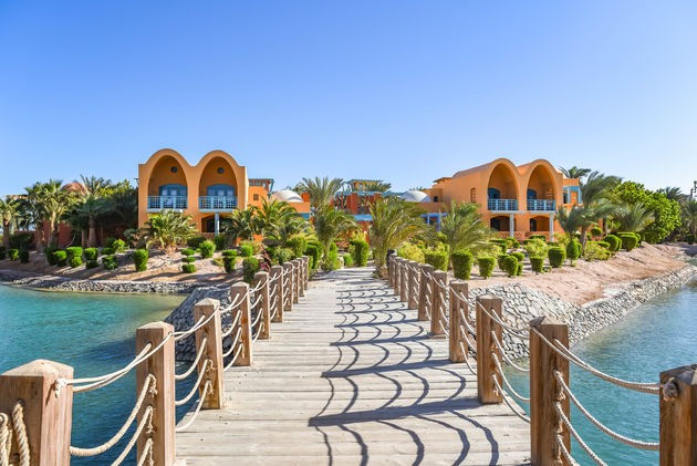 Sheraton Miramar is een prachtig aangelegd resort in El Gouna