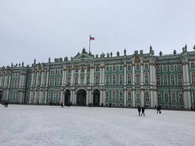De Hermitage in Sint-Petersburg in de winter
