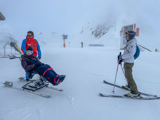 Met de ski taxi weer in sneltreinvaart naar beneden