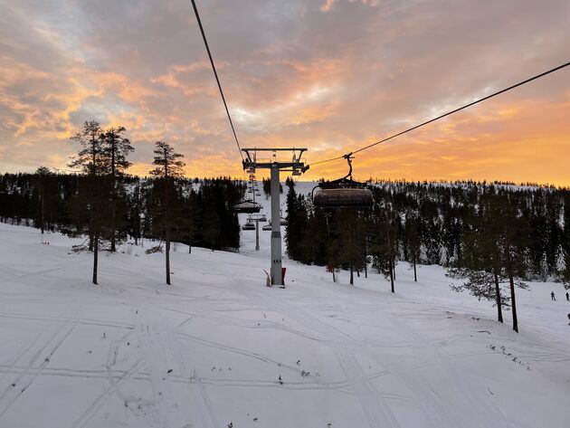 Unieke zonsondergangen op de piste: dat zie je alleen in Scandinavië