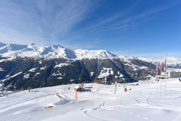 Rustige pistes in het skigebied van St. Luc-Chandolin