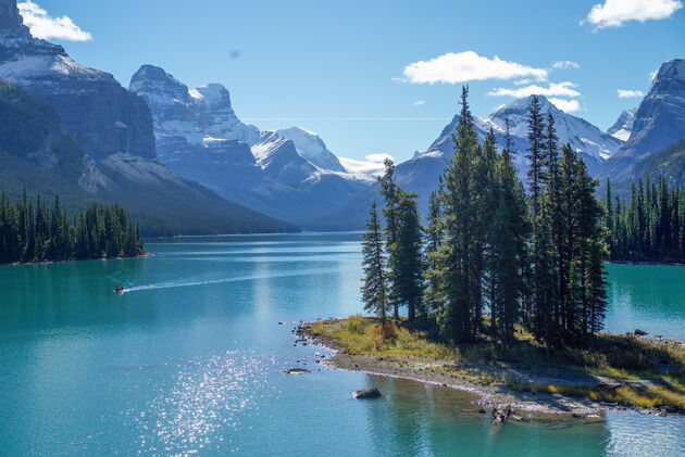 Een magisch mooie plek: Spirit Island in Maligne Lake