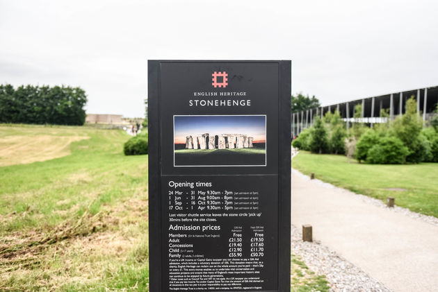 De prijzen om Stonehenge te bezoeken