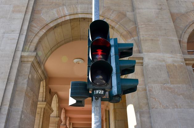 Stoplichten hebben hier grappige poppetjes