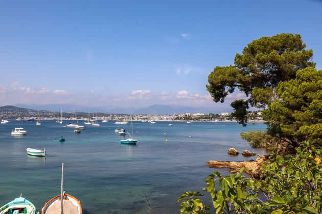 Tussen de bootjes genieten van het heerlijke zomerse weer in Antibes