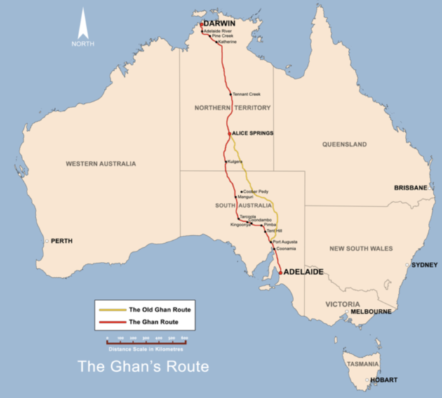 The Ghan route